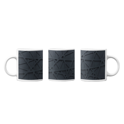 Abstract Black Lines Mugs: Minimalist Elegance for Your Coffee