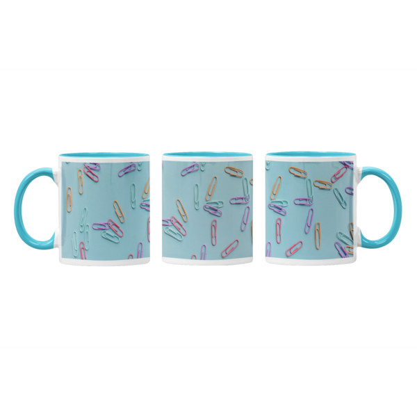 Innovative Paper Clip Pattern Mugs: Abstract Design Collection