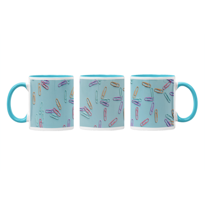 Innovative Paper Clip Pattern Mugs: Abstract Design Collection