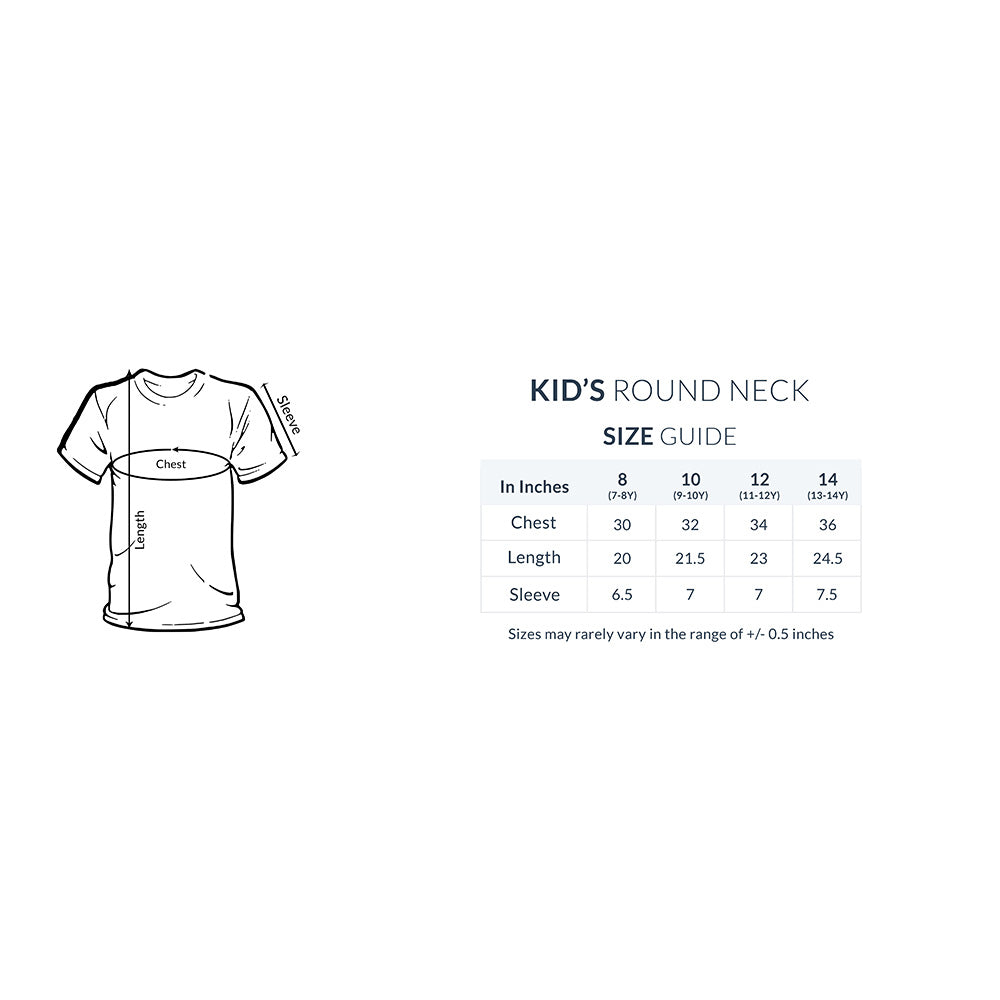 Adorable Giraffe Wonder: Kid's Round Neck T-Shirt - Vibrant Design