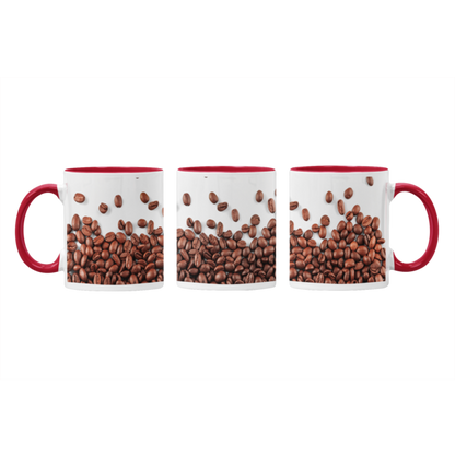 Coffee Lover's Delight: Multiple Coffee Beans Design Printed Mug