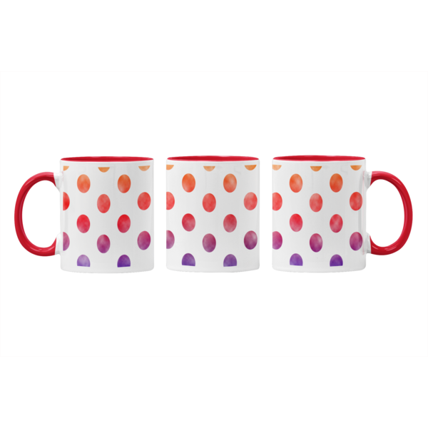 Vibrant Polka Dots: Colorful Design Printed Mug