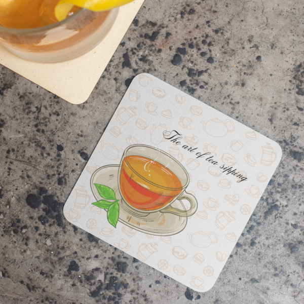 Tea Cup Plate Coasters: The Art of Tea Sipping! - Set of 1