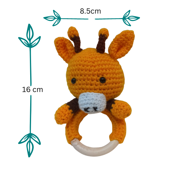 Adorable Giraffe Amigurumi Rattle Toys: Fun and Safe Playmates