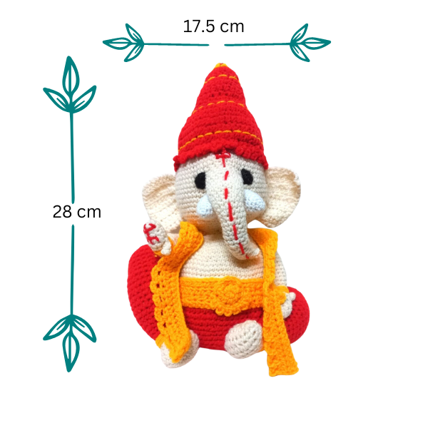 Ganesha Amigurumi Soft Toy: A Cute and Cuddly Hindu Deity for Kids of All Ages