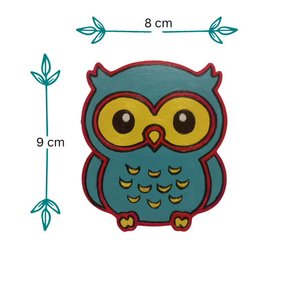 Charming Owl MDF Fridge Magnet: Whimsical Delight for Everyone