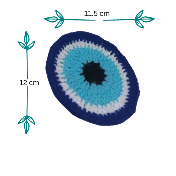 Evil Eye Crochet Coasters: Ward off Negativity in Style - Set of 4