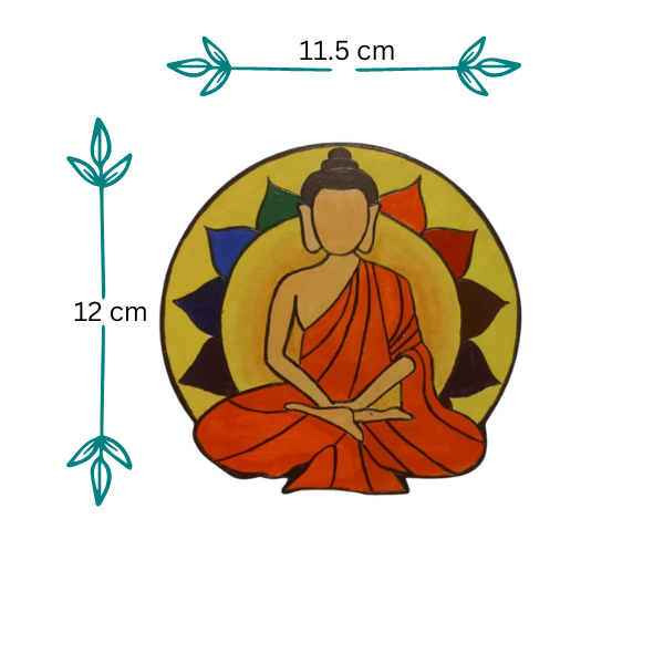 Meditating Buddha MDF Fridge Magnet: Peaceful Serenity at Home