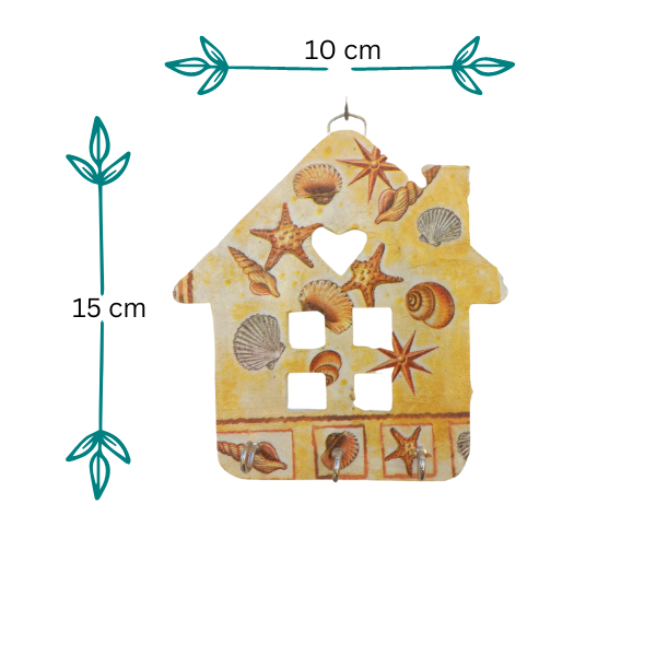 Seashell Paradise Hut Key Holder: Coastal Charm for Your Home