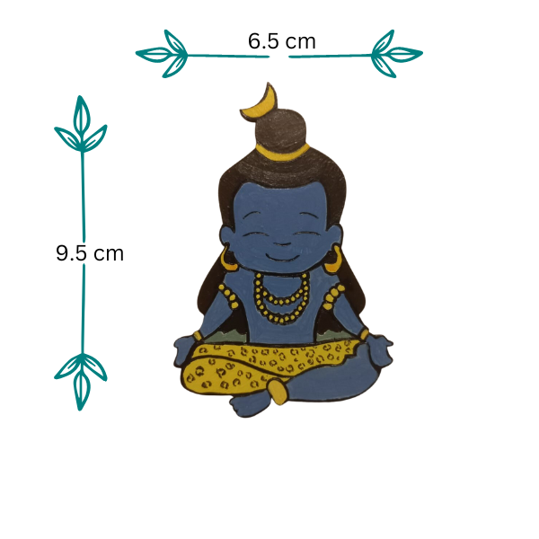 Mystical Shiva MDF Fridge Magnet: Divine Blessings at Home