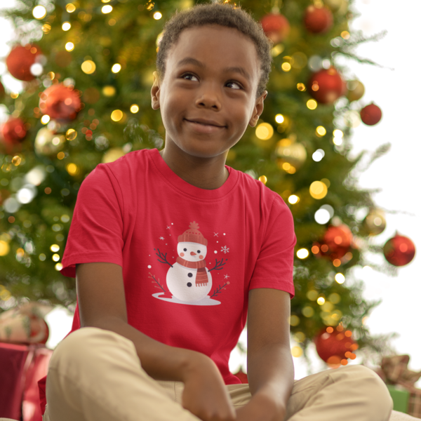 Frosty Whimsy: Kid's Snowman Wonderland T-Shirt