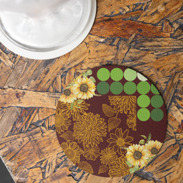 Sunflower Delight Coasters: Embrace Nature's Radiant Beauty - Set of 1