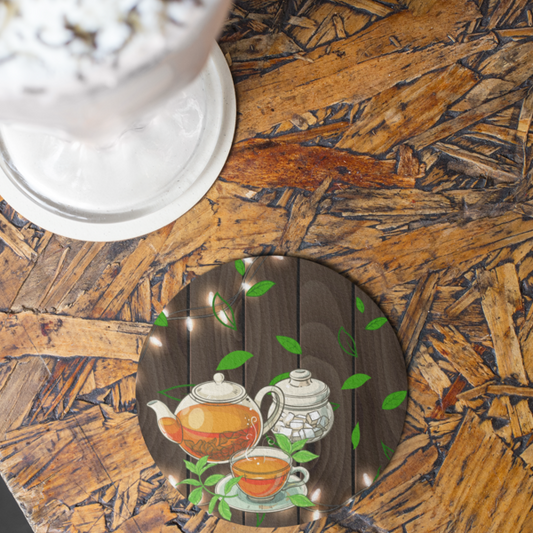 Elegant Tea Party Coasters: Sip and Savor in Style - Set of 1