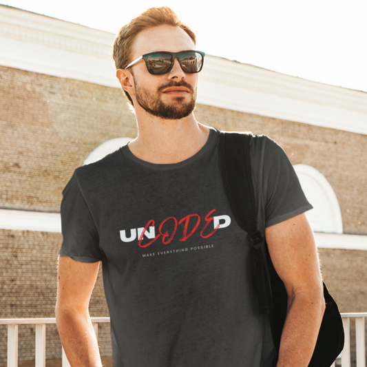 Uncoded: Men's Round Neck T-Shirt for Tech Enthusiasts