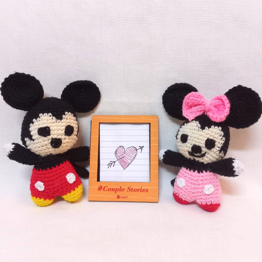 Mickey & Minnie Mouse Amigurumi Soft Toys Set - Iconic Disney Characters