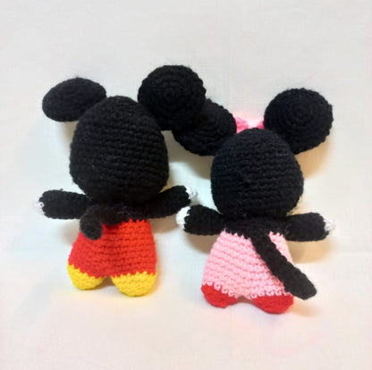Mickey & Minnie Mouse Amigurumi Soft Toys Set - Iconic Disney Characters
