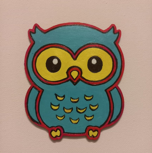 Charming Owl MDF Fridge Magnet: Whimsical Delight for Everyone