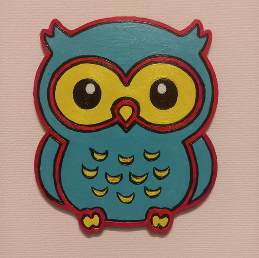 Charming Owl MDF Fridge Magnet: Whimsical Delight for Everyone