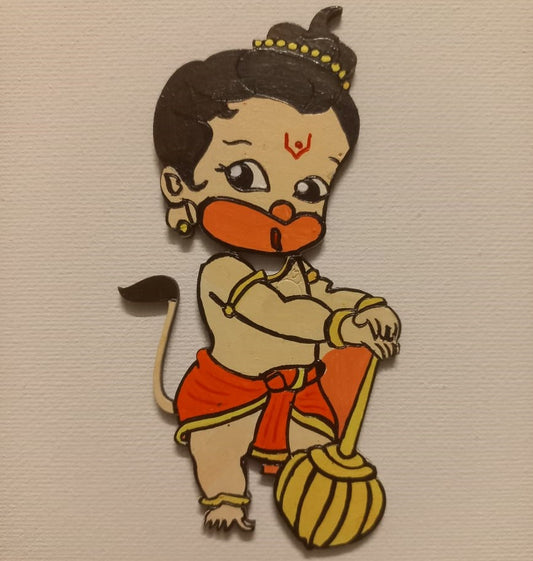 Divine Hanuman MDF Fridge Magnet: Strength and Devotion Personified