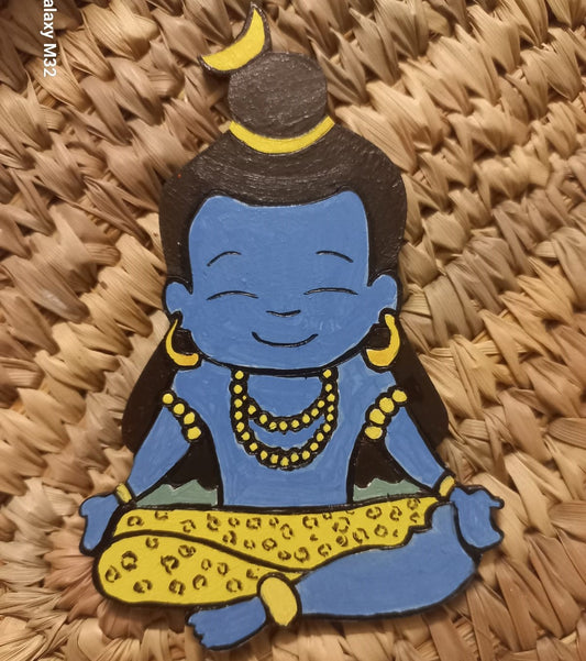 Mystical Shiva MDF Fridge Magnet: Divine Blessings at Home