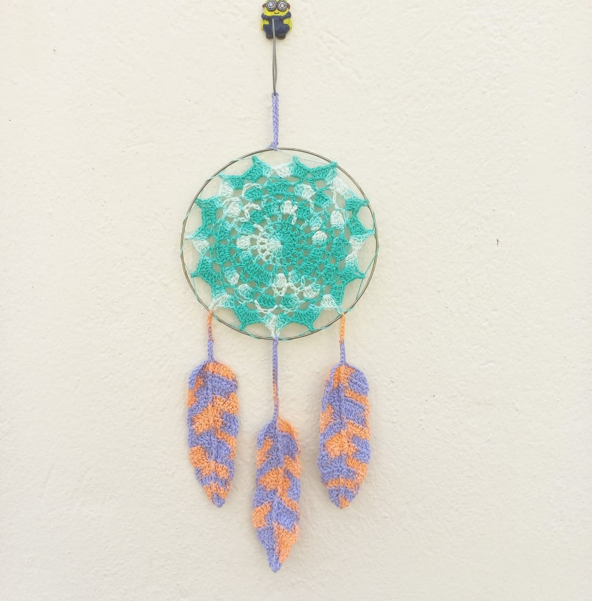 Boho Dream Catcher: Handmade Crochet Wall Hanging for Good Vibes