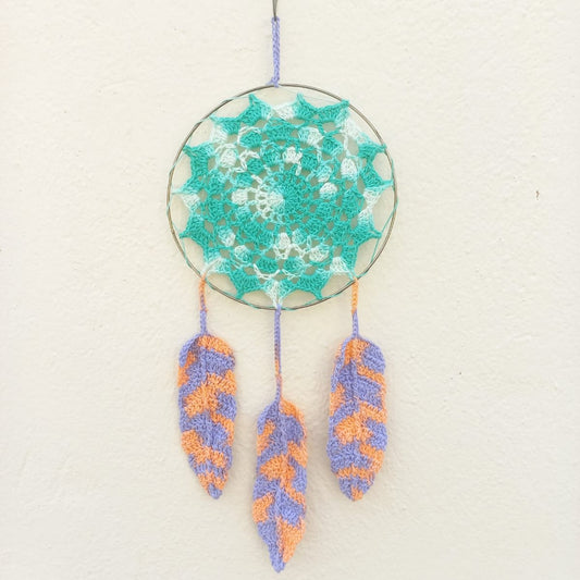 Boho Dream Catcher: Handmade Crochet Wall Hanging for Good Vibes