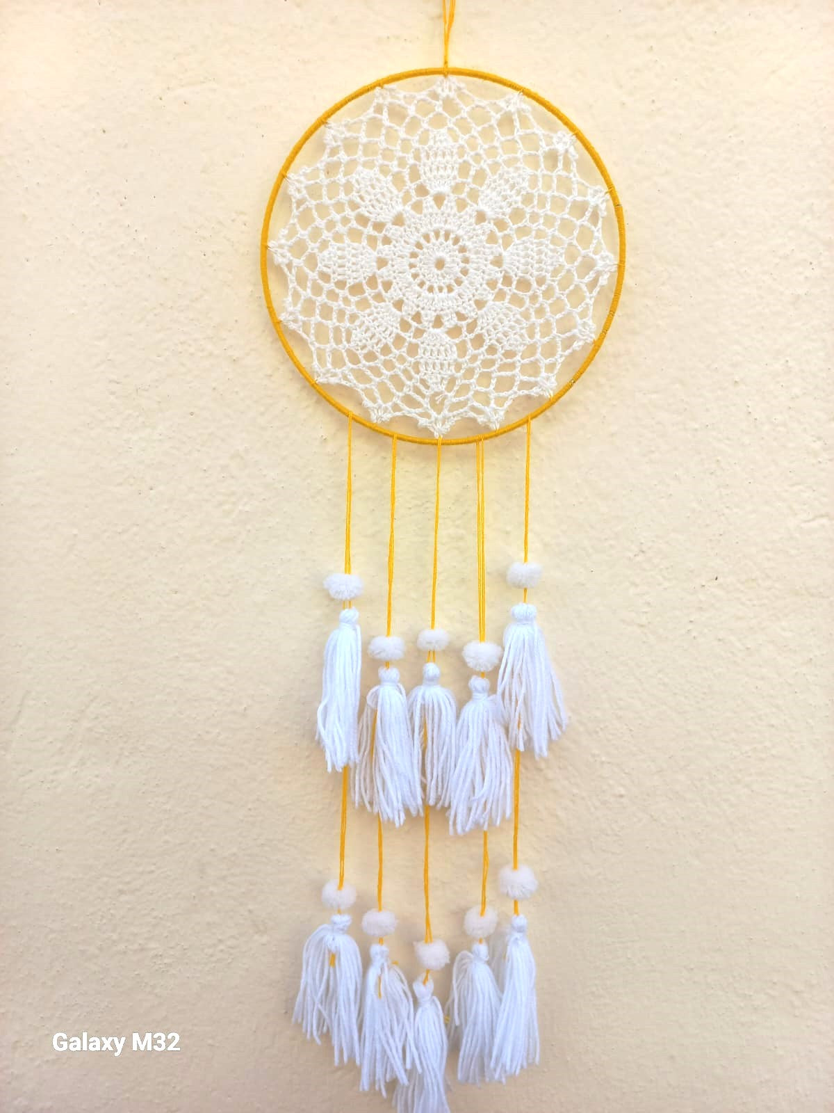Inspiring Crochet Dream Catcher: Symbolic Wall Art for Positivity