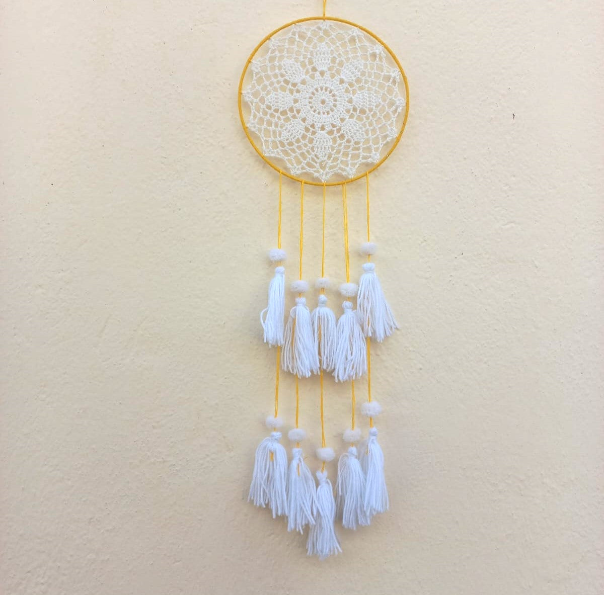 Inspiring Crochet Dream Catcher: Symbolic Wall Art for Positivity