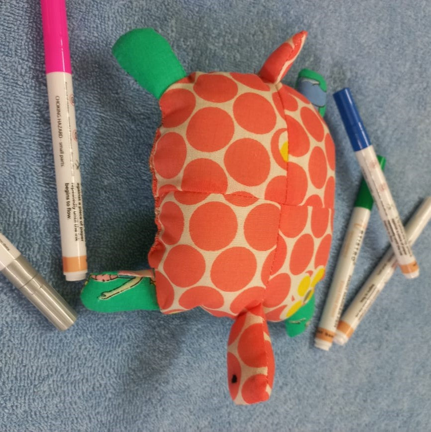 Orange Turtle Cotton Plushies: Soft and Whimsical Playmates