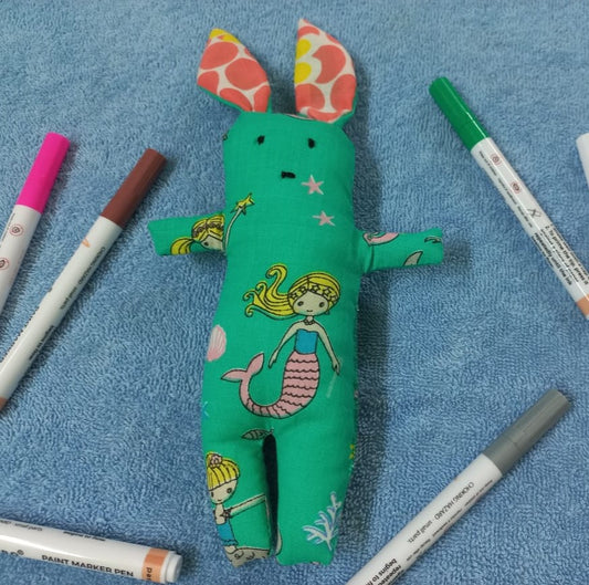 Green Bunny Cotton Plushies: Huggable and Playful Stuffed Toys