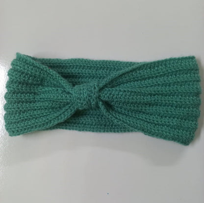 Greyish Blue Crochet Ear Warmer: Cozy Elegance for Winter