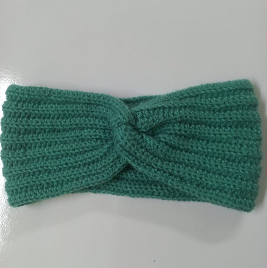 Greyish Blue Crochet Ear Warmer: Cozy Elegance for Winter