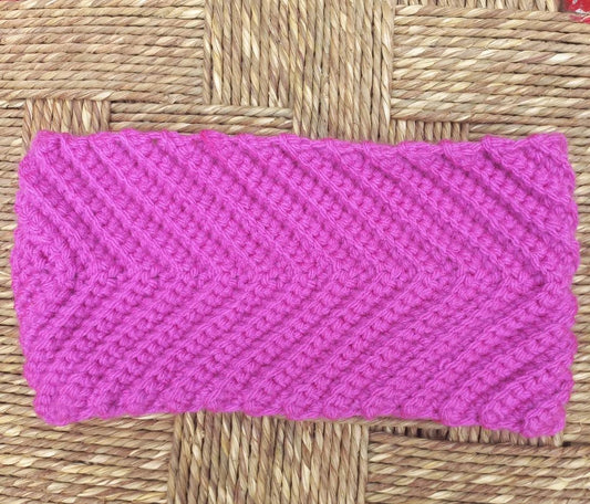 Fuchsia Pink Crochet Ear Warmer