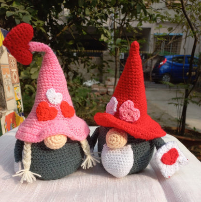 Enchanted Love: Amigurumi Gnome Couple - Whimsical Harmony