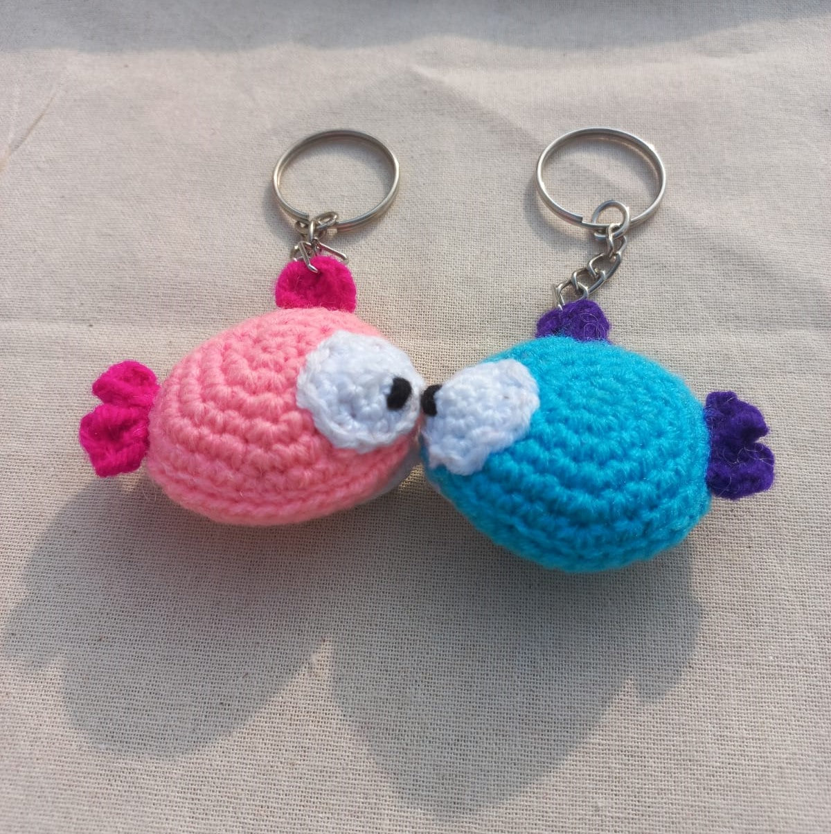 Oceanic Love: Valentine's Day Fish Keyring Pair