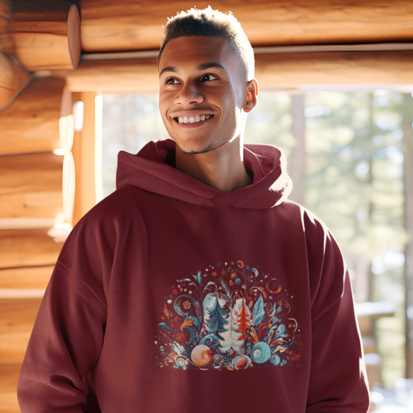 Winter Wonderland Men's Printed Hoodie - Christmas Magic Edition