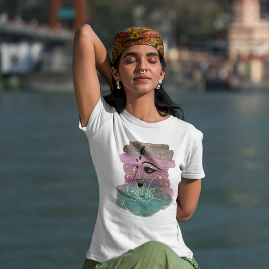 Omnipresent Goddess Durga Women's T-Shirt - Across 3 Realms Design