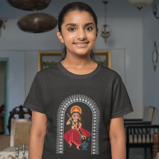 Maa Durga Kid's T-Shirt - Embrace the Divine in Style