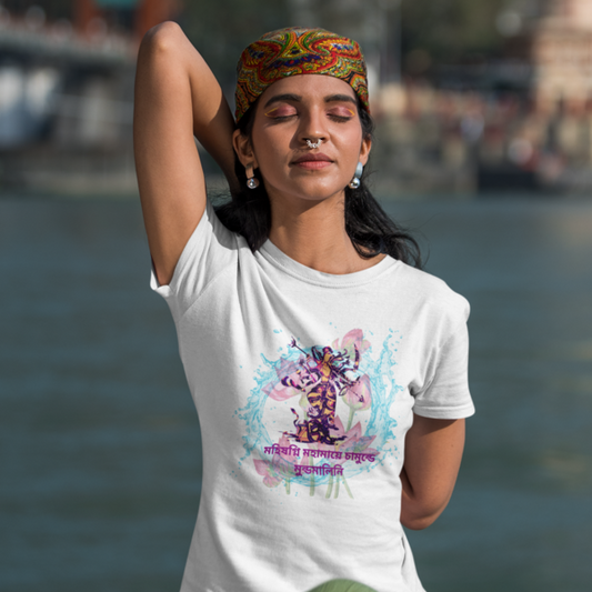 Durga Goddess Women's Empowerment Printed T-Shirt - Ignite Your Fire