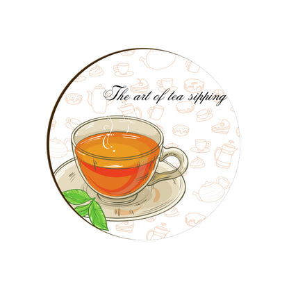 Tea Cup Plate Coasters: The Art of Tea Sipping! - Set of 1