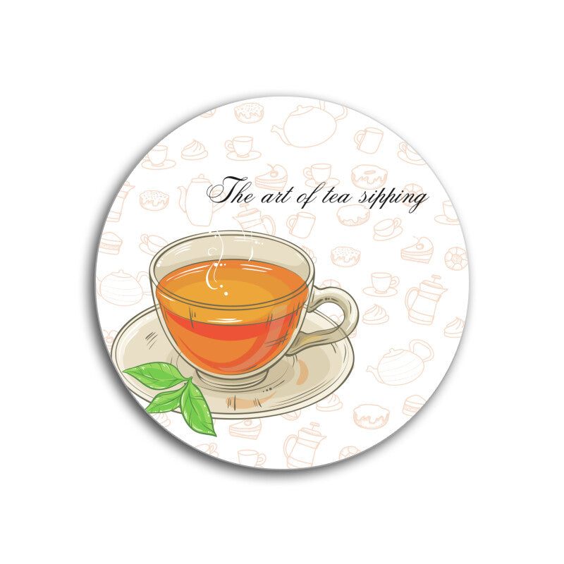 Tea Cup Plate Coasters: The Art of Tea Sipping! - Set of 1