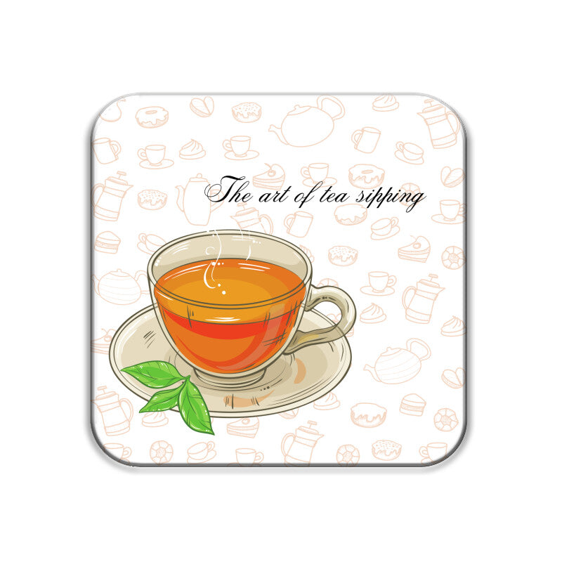 Tea Cup Plate Coasters: The Art of Tea Sipping! - Set of 1