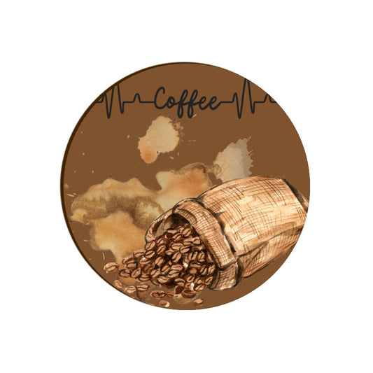 Coffee Bean Spill Coasters: Where Coffee and Heartbeat Unite! - Set of 1