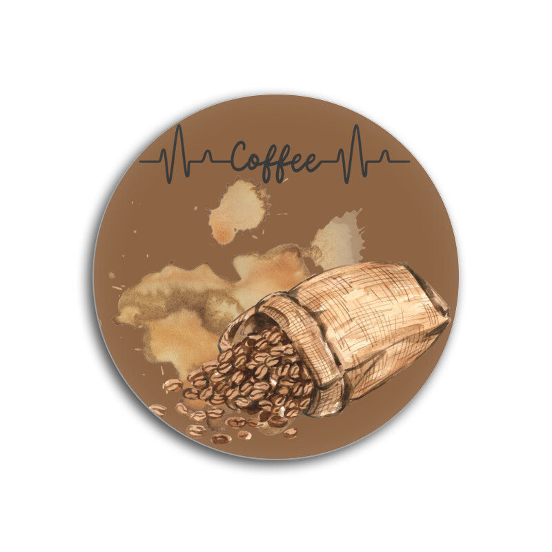 Coffee Bean Spill Coasters: Where Coffee and Heartbeat Unite! - Set of 1