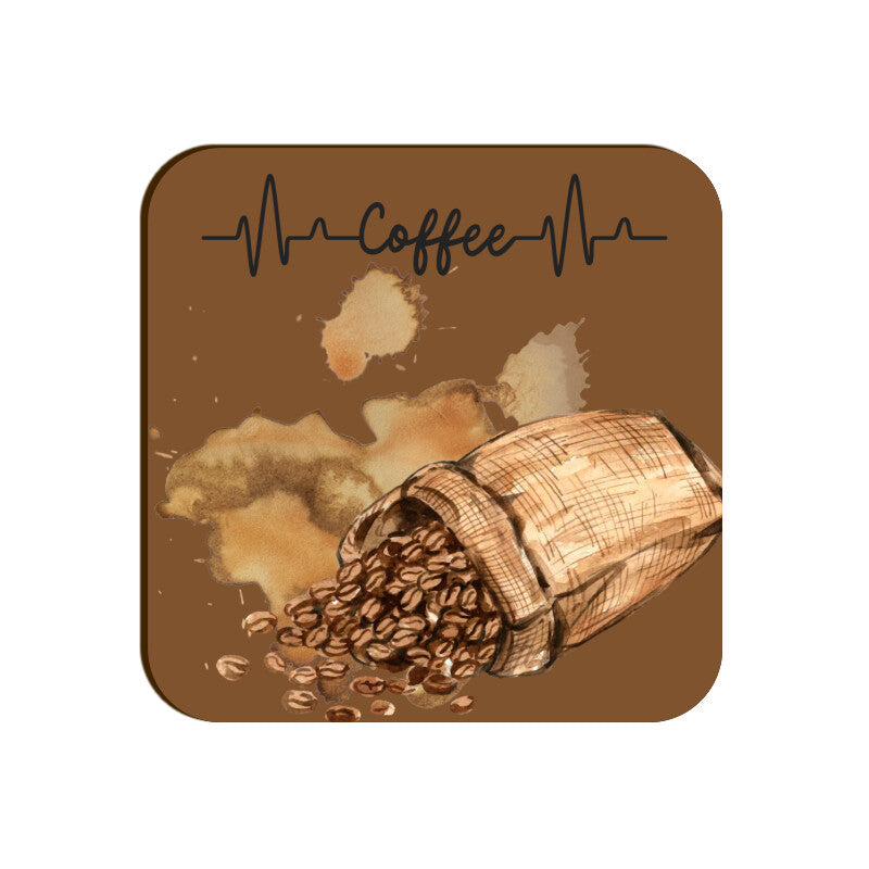 Coffee Bean Spill Coasters: Where Coffee and Heartbeat Unite! - Set of 1