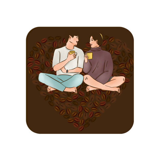 Coffee Love Coasters: A Heartwarming Coffee Experience - Set of 1
