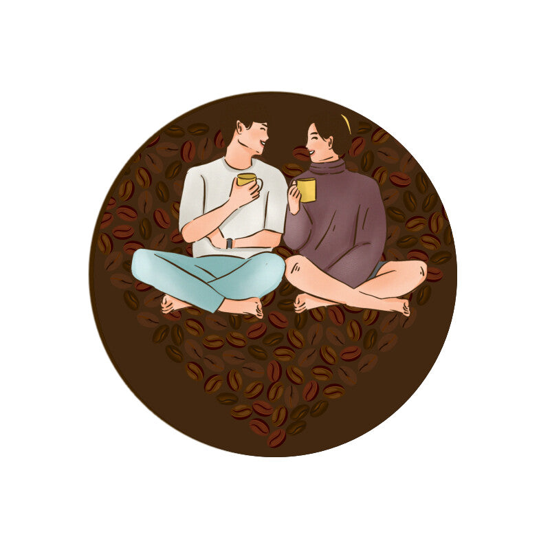 Coffee Love Coasters: A Heartwarming Coffee Experience - Set of 1