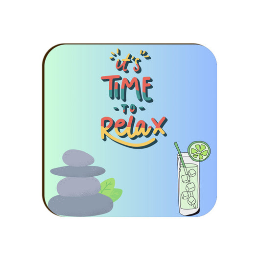 Refreshing Relaxation Coasters: Time to Unwind with Lemon Chill - Set of 1