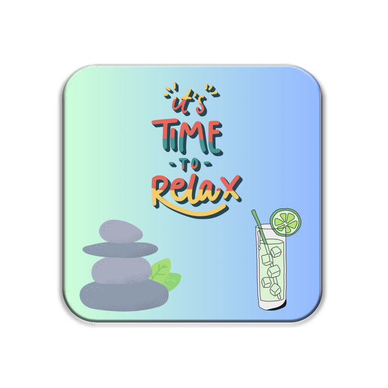 Refreshing Relaxation Coasters: Time to Unwind with Lemon Chill - Set of 1