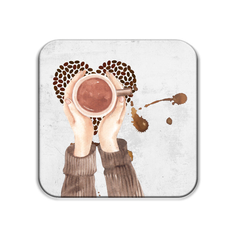 Connected Hands Coasters: Embrace the Coffee Bond - Set of 1